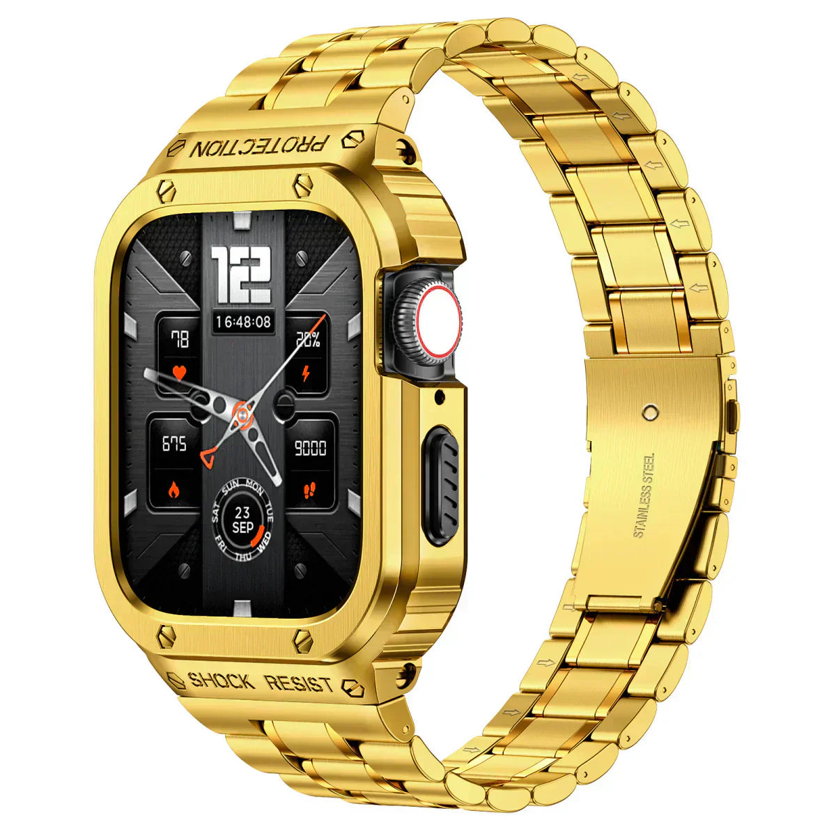 Alera Stainless Steel Band and Case for Apple Watch, All-in-One