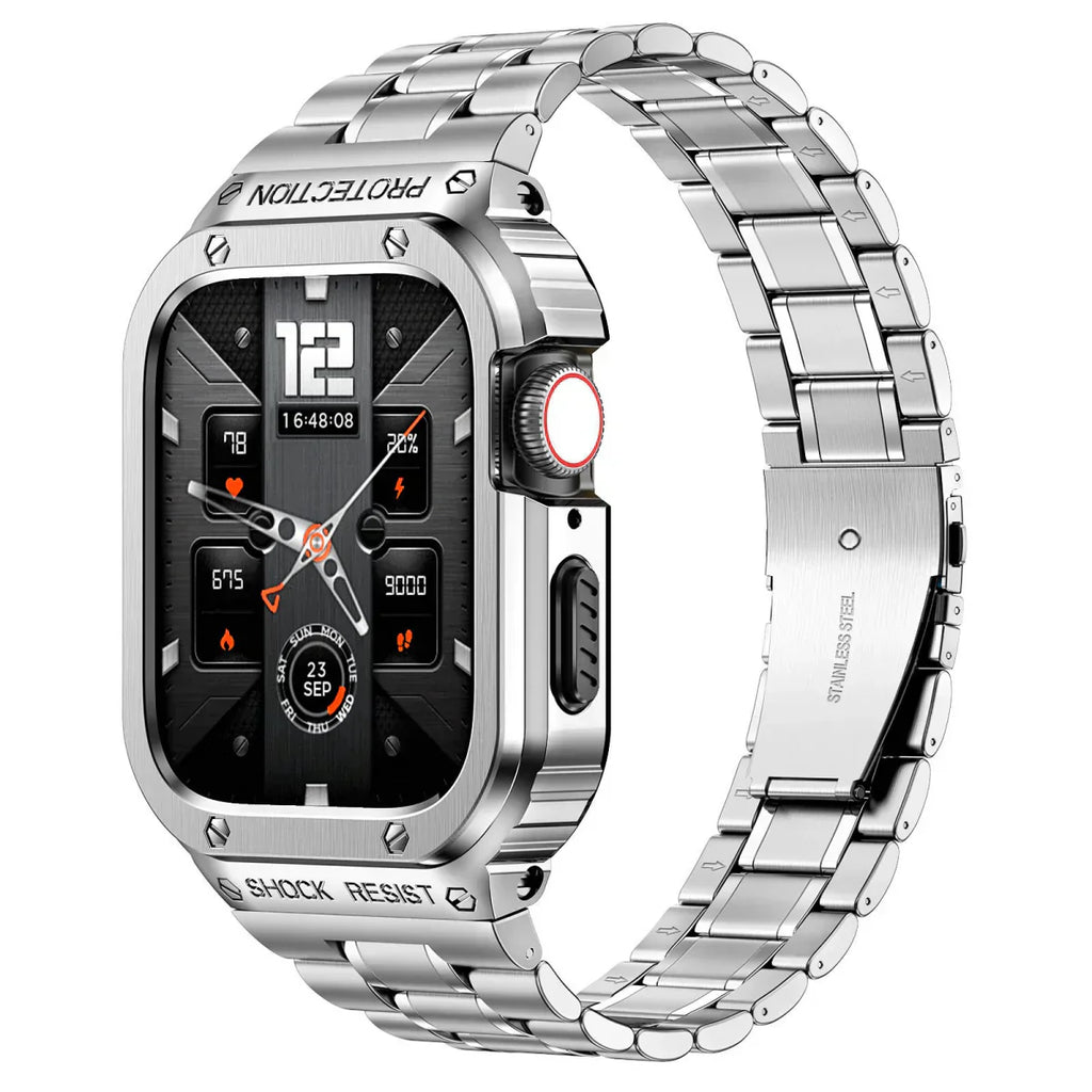 Alera Stainless Steel Band and Case for Apple Watch, All-in-One