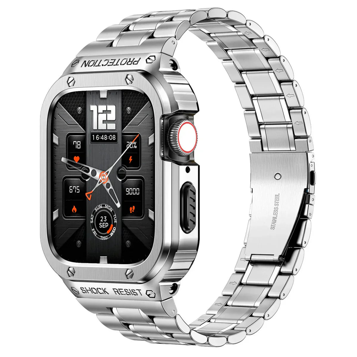 Alera Stainless Steel Band and Case for Apple Watch, All-in-One