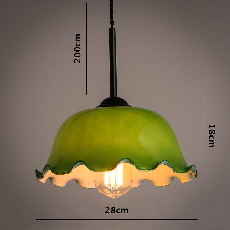 Aurelle Pendant Light, Handkerchief-Style Opaline Glass Shade, Ships With Bulb