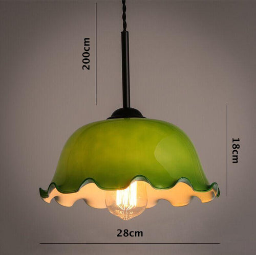 Aurelle Pendant Light, Handkerchief-Style Opaline Glass Shade, Ships With Bulb