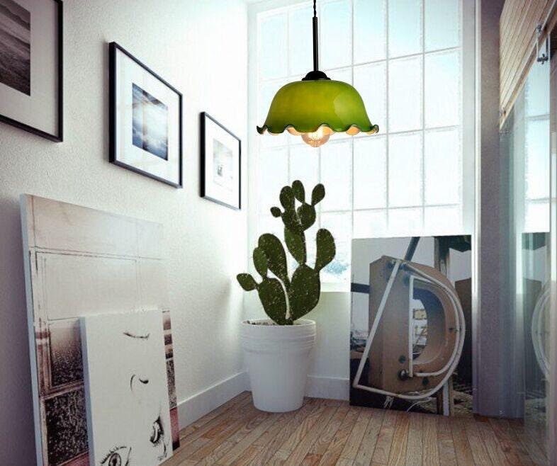 Aurelle Pendant Light, Handkerchief-Style Opaline Glass Shade, Ships With Bulb