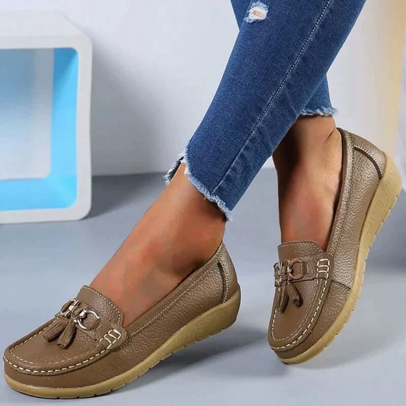 Leather Loafers for All-Day Wear, Slip-On Comfort — Aurelia