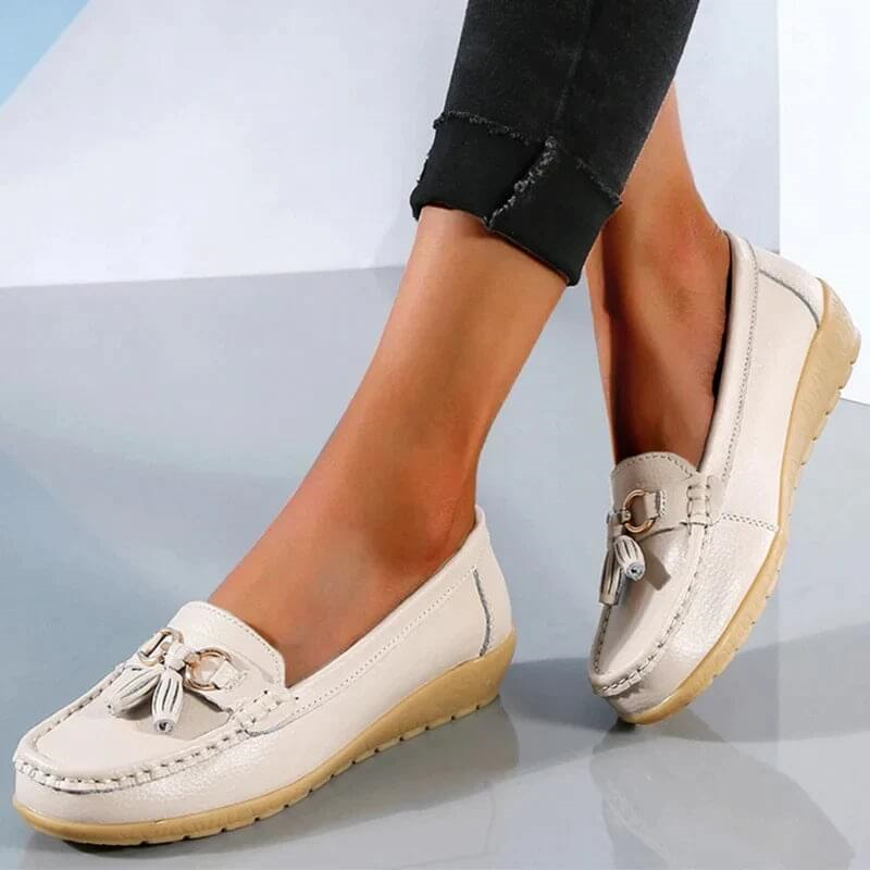 Leather Loafers for All-Day Wear, Slip-On Comfort — Aurelia
