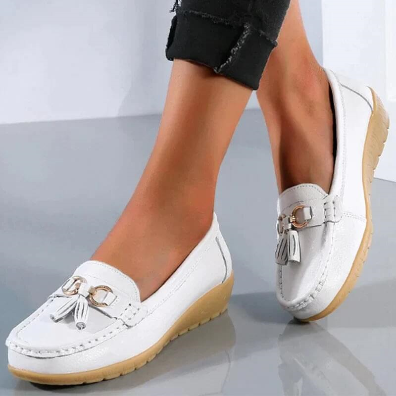Leather Loafers for All-Day Wear, Slip-On Comfort — Aurelia