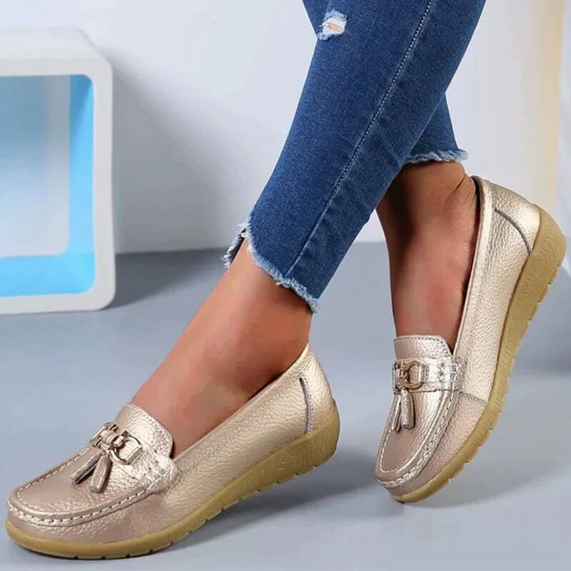 Leather Loafers for All-Day Wear, Slip-On Comfort — Aurelia