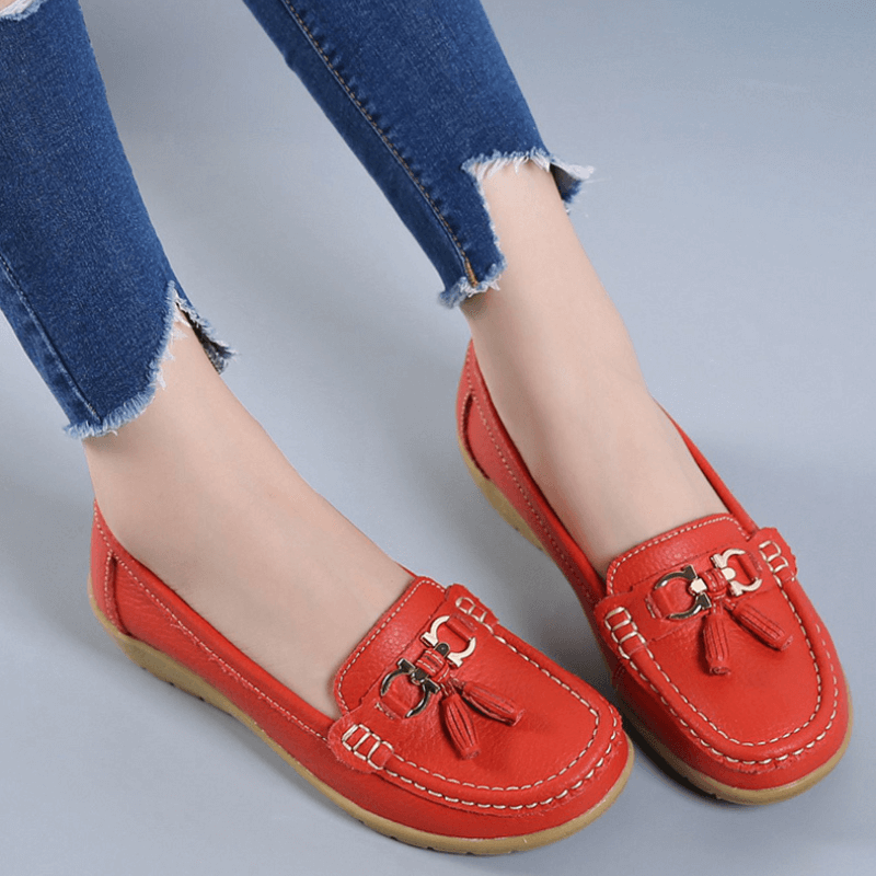 Leather Loafers for All-Day Wear, Slip-On Comfort — Aurelia