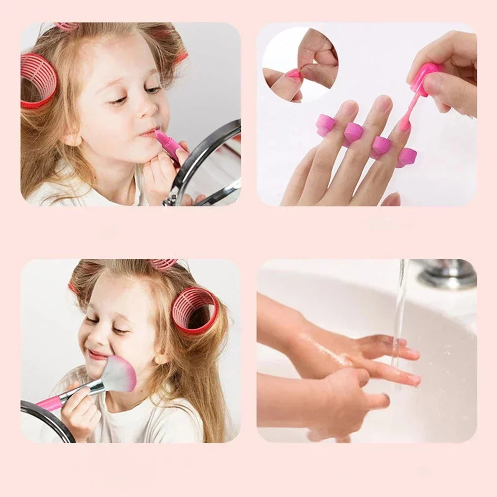 Set de machiaj pentru copii, non-toxic, cu ruj și fard de pleoape
