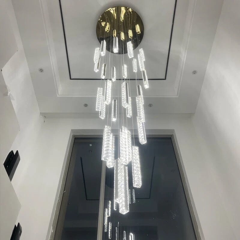 Crystal Chandelier With LED Lighting for Stairwells and Entryways, Orabella