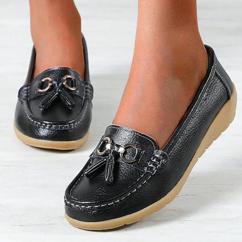 Leather Loafers for All-Day Wear, Slip-On Comfort — Aurelia