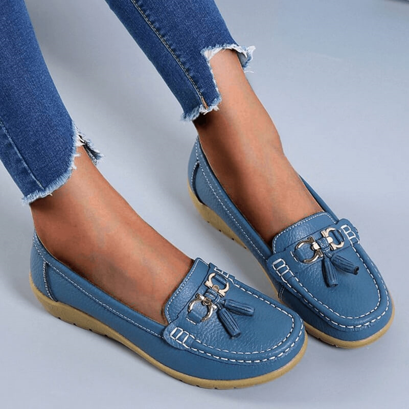 Leather Loafers for All-Day Wear, Slip-On Comfort — Aurelia