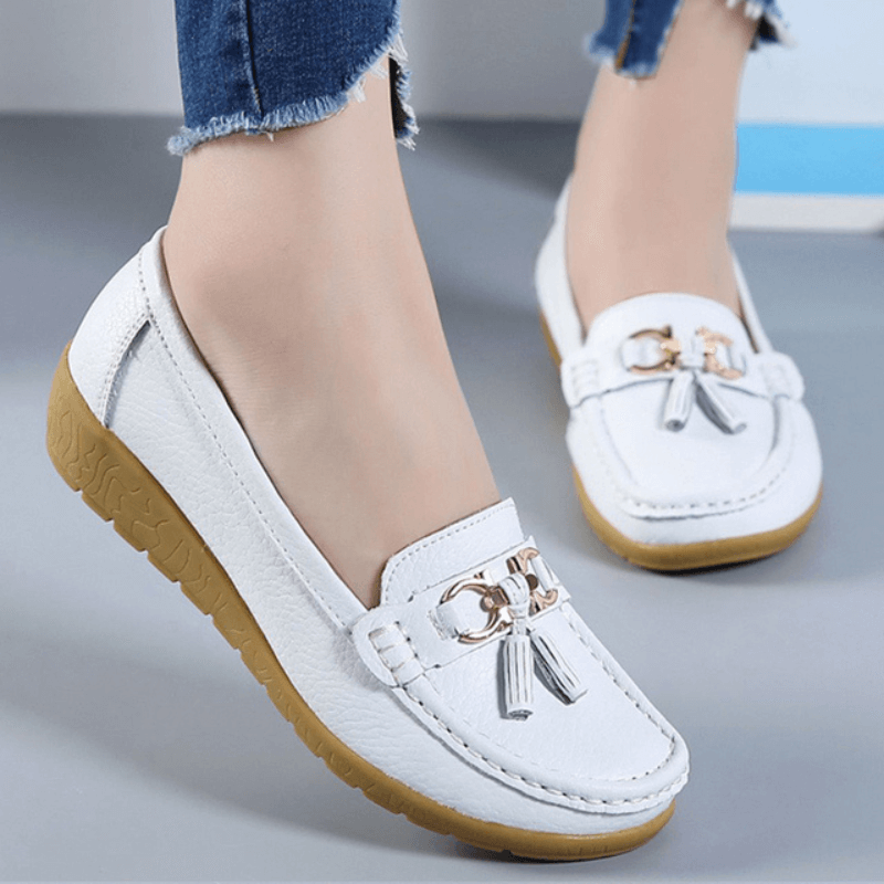 Leather Loafers for All-Day Wear, Slip-On Comfort — Aurelia