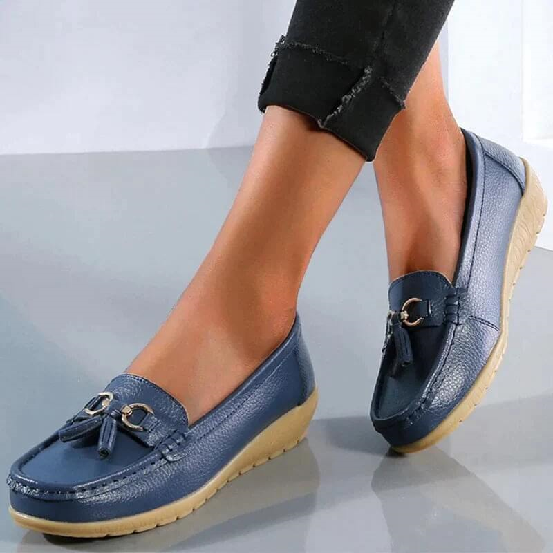 Leather Loafers for All-Day Wear, Slip-On Comfort — Aurelia