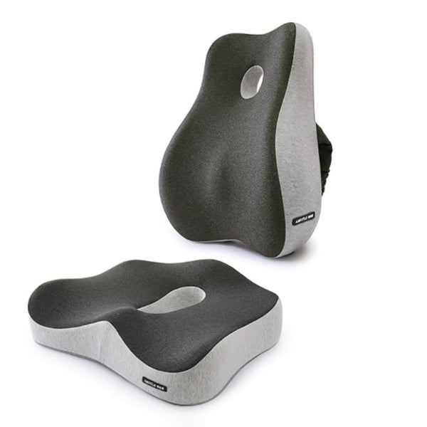 NovaLum Memory Foam Lumbar & Seat Cushion Set for Car and Office