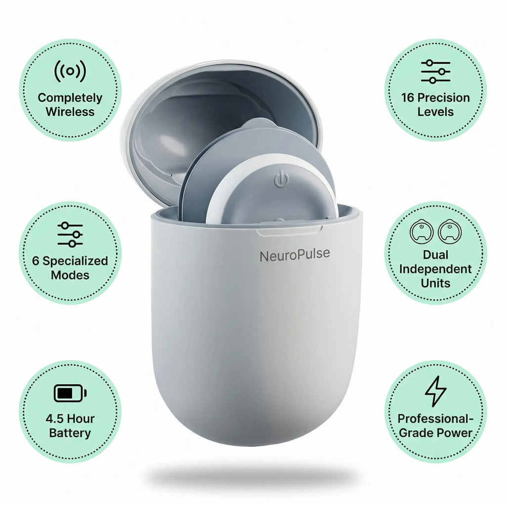 Massaggiatore muscolare TENS wireless con 6 modalità e 16 livelli di intensità