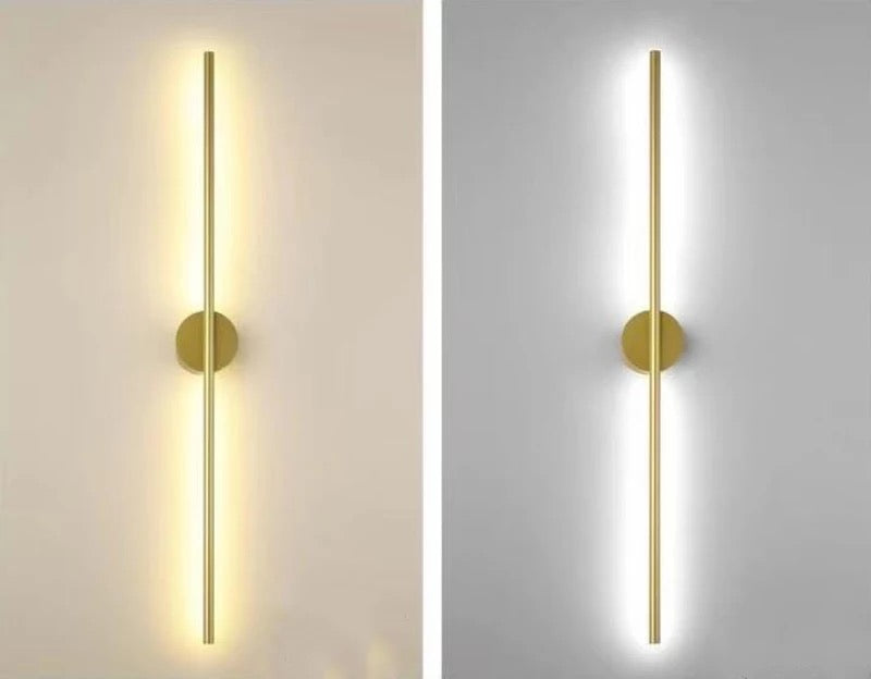 LED-vägglampa med upp- och nedåtriktat sken, pläterad järnyta
