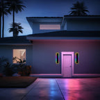 Elegante aplique de parede preto, luz LED Nyx para paredes exteriores