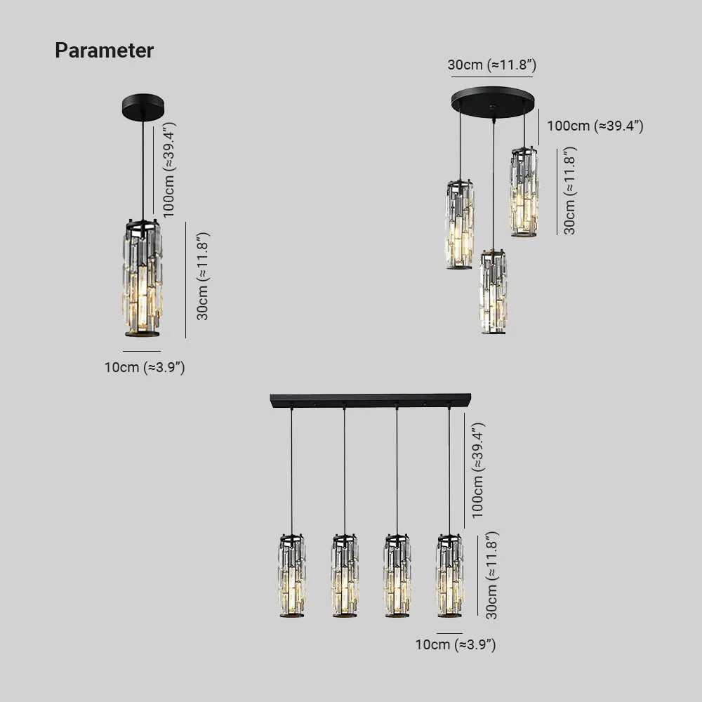 Kristy Cluster Pendant Light, Black & Gold | Fioriscas