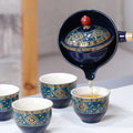 Gongfu Cha Tea Set, Aurelia Ceramic Rotating Teapot & Cups