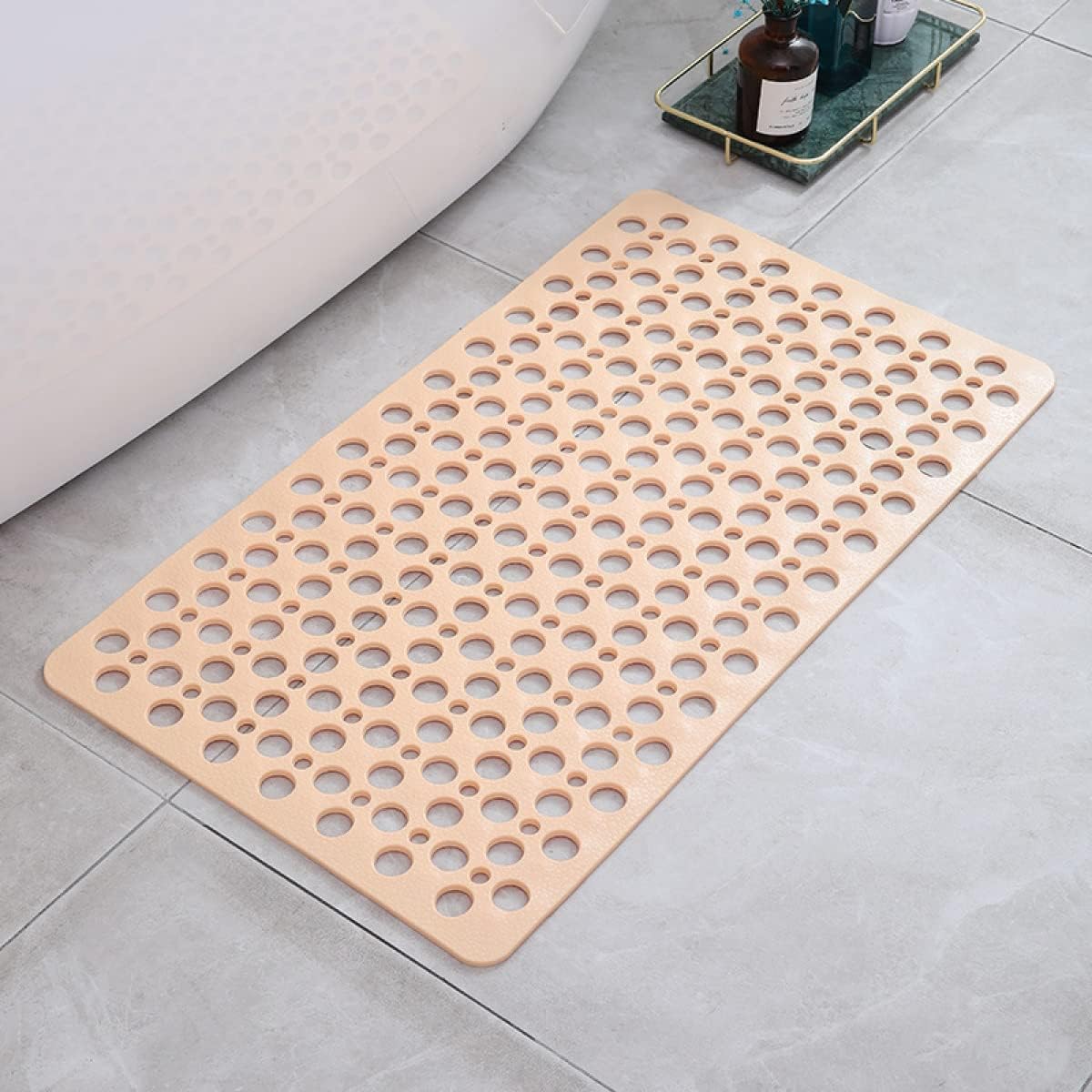 שטיחון מקלחת HydraSafe נגד החלקה, אחיזה באמצעות כוסות יניקה, עמיד בפני עובש