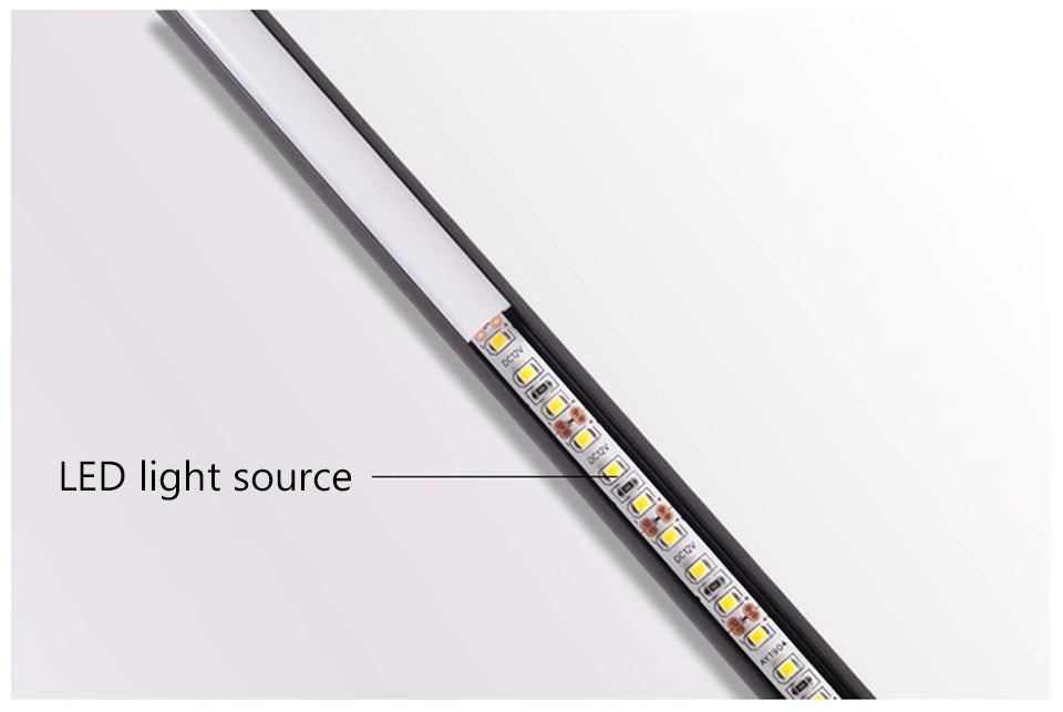 Lampadar LED subțire din aluminiu, cu moduri de iluminare caldă, albă și reglabilă a intensității