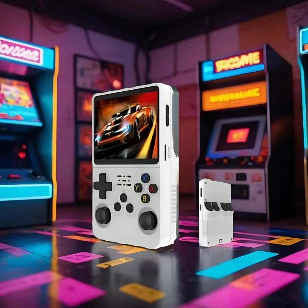 KairoPlay håndholdt lommekonsol i retrostil, indbygget spilbibliotek, HDMI