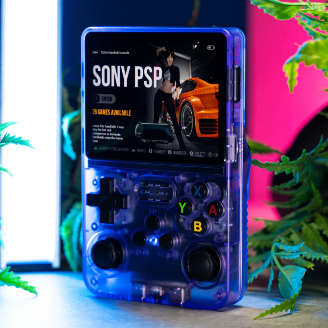 KairoPlay håndholdt lommekonsol i retrostil, indbygget spilbibliotek, HDMI