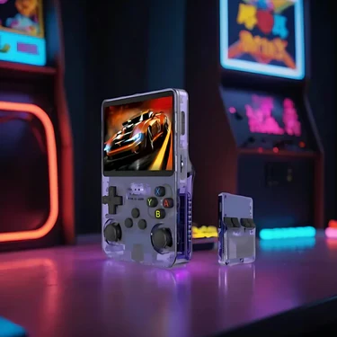 KairoPlay håndholdt lommekonsol i retrostil, indbygget spilbibliotek, HDMI