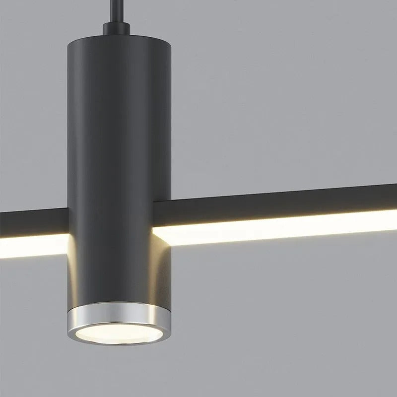 Pendant Light With A Linear Silhouette, Nexa LED Dining Fixture