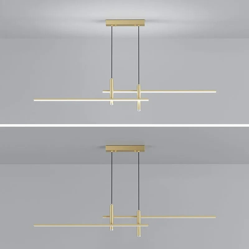 Pendant Light With A Linear Silhouette, Nexa LED Dining Fixture