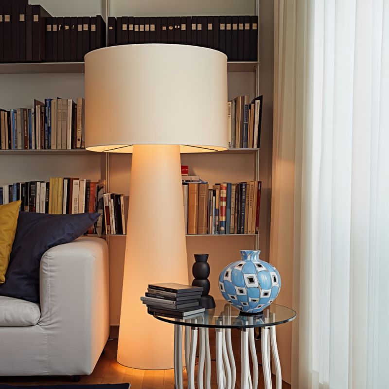 Aurora Mushroom Fabric Shade Floor Lamp For Cozy Ambient Corners