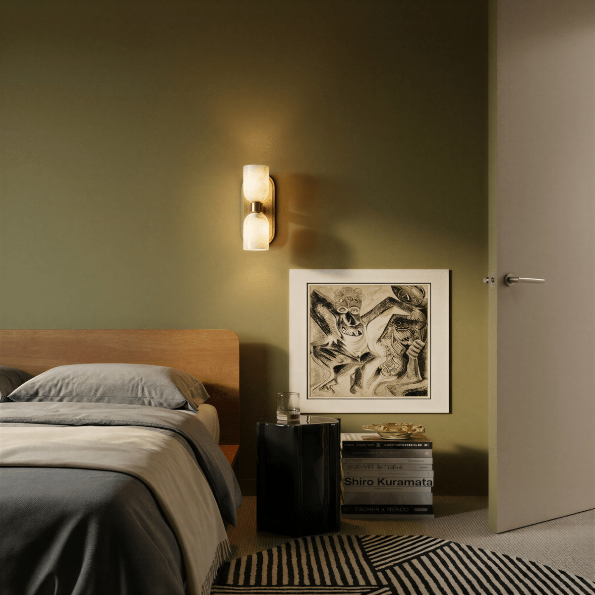 Jacxo Marble Duo Wall Sconce With Dual Light For Hallways And Bedrooms