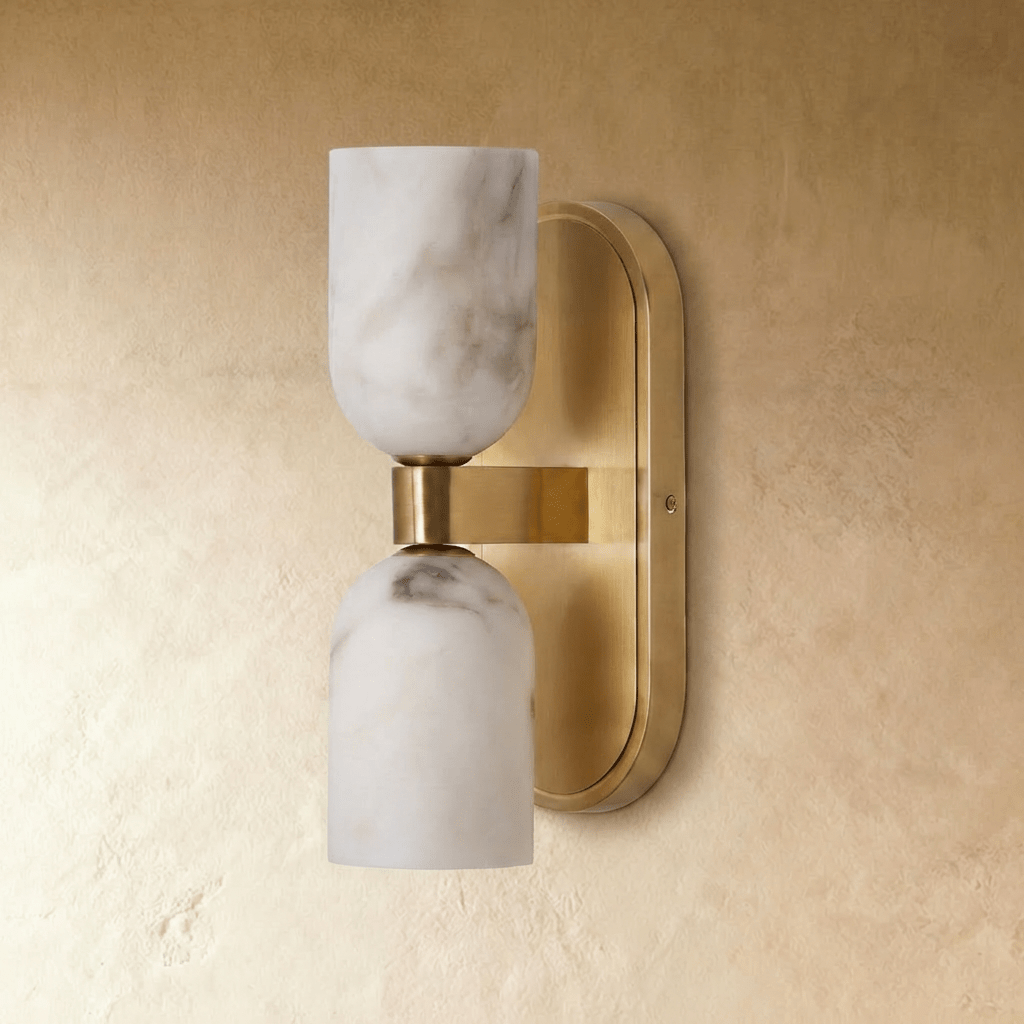 Jacxo Marble Duo Wall Sconce With Dual Light For Hallways And Bedrooms