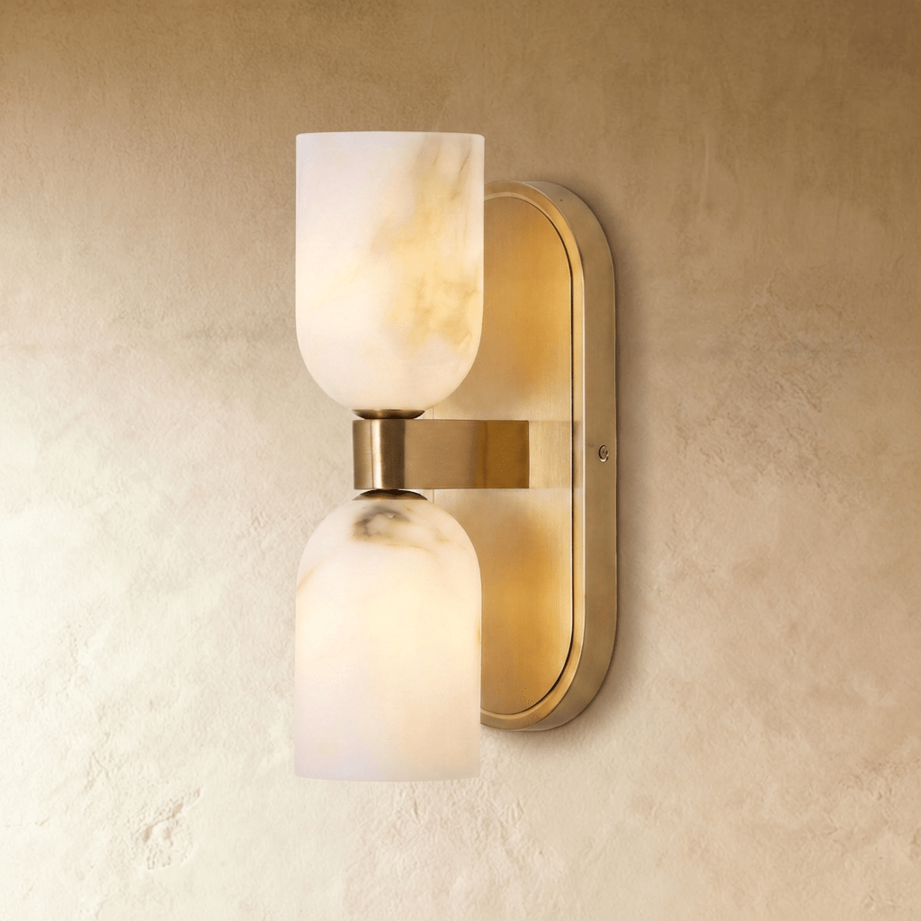 Jacxo Marble Duo Wall Sconce With Dual Light For Hallways And Bedrooms