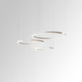 Lampadario a sospensione Marvella a forma di anello in design geometrico, nero o bianco, 60-100 cm