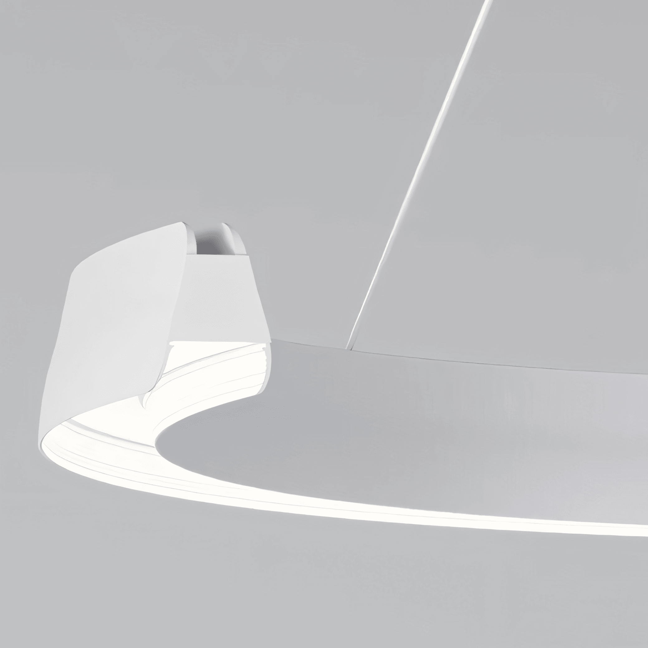 Lampadario a sospensione Marvella a forma di anello in design geometrico, nero o bianco, 60-100 cm