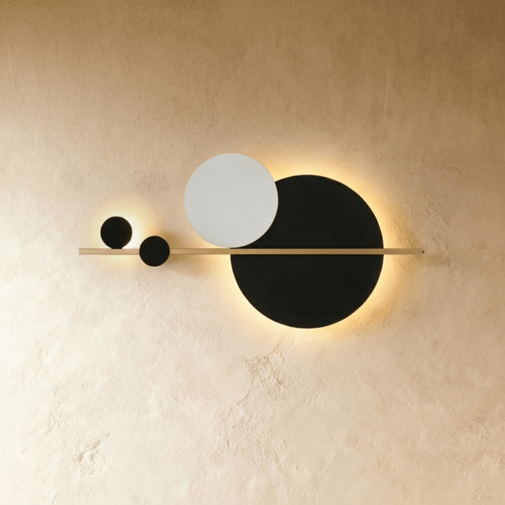 Auric Onyx Wall Lamp With Luxe Gold Accents And Modern Design