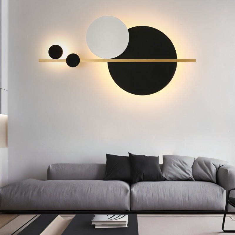 Auric Onyx Wall Lamp With Luxe Gold Accents And Modern Design
