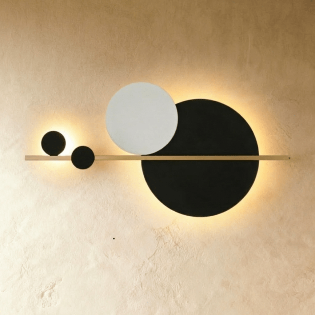 Auric Onyx Wall Lamp With Luxe Gold Accents And Modern Design