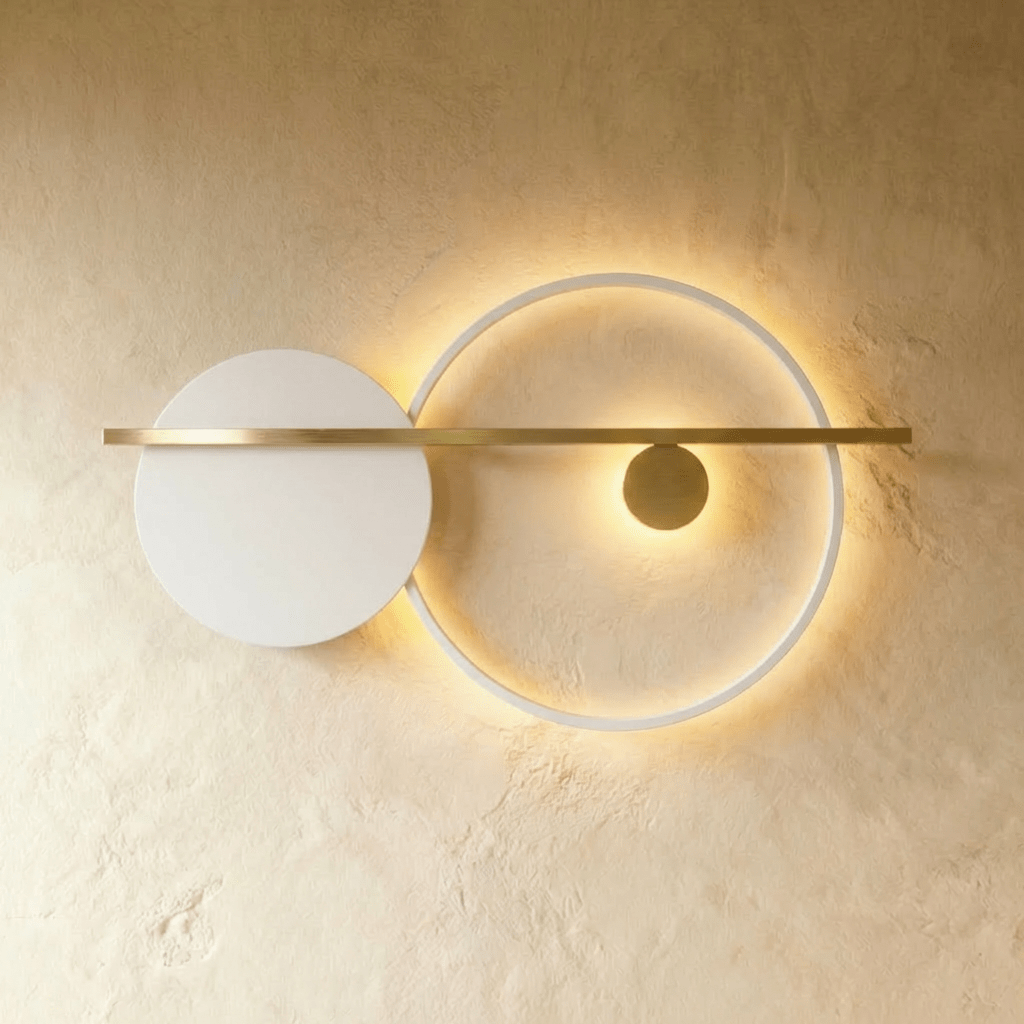 Auric Onyx Wall Lamp With Luxe Gold Accents And Modern Design