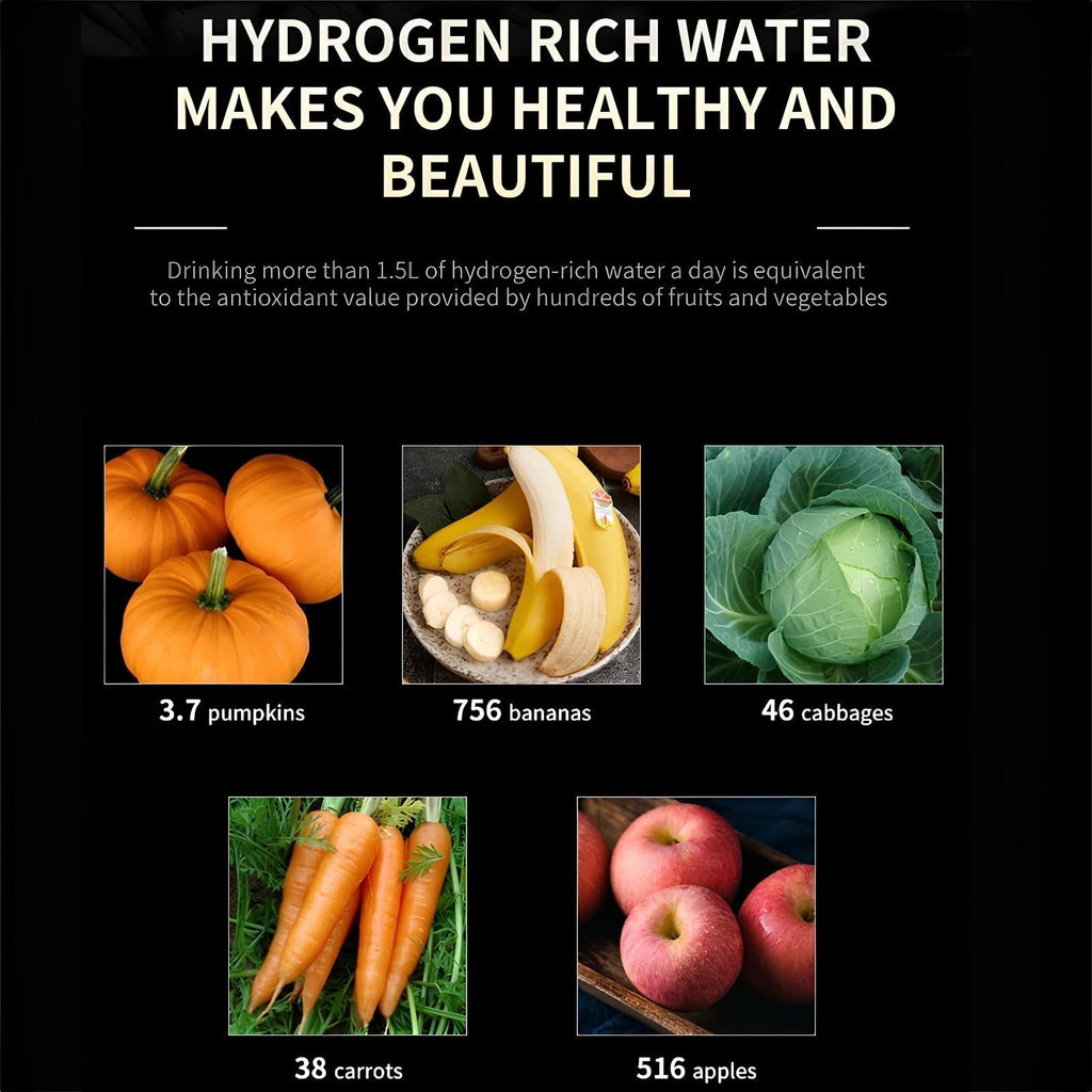 Přenosná vodíková láhev na vodu NovaHydro, dobíjecí ionizátor, 280 ml