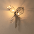 Lumenary Iron And Glass Sculptural Wall Lamp Fixture