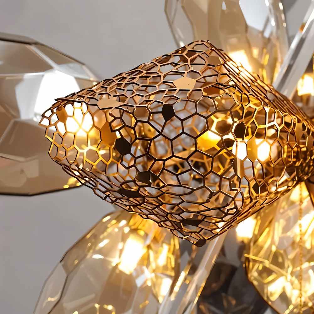 Lumenary Iron And Glass Sculptural Wall Lamp Fixture