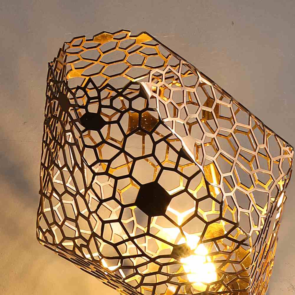 Lumenary Iron And Glass Sculptural Wall Lamp Fixture
