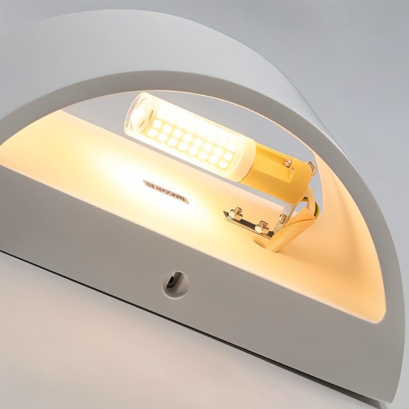 AuroraCurve Gypsum Wall Lamp With Soft Uplight And Downlight