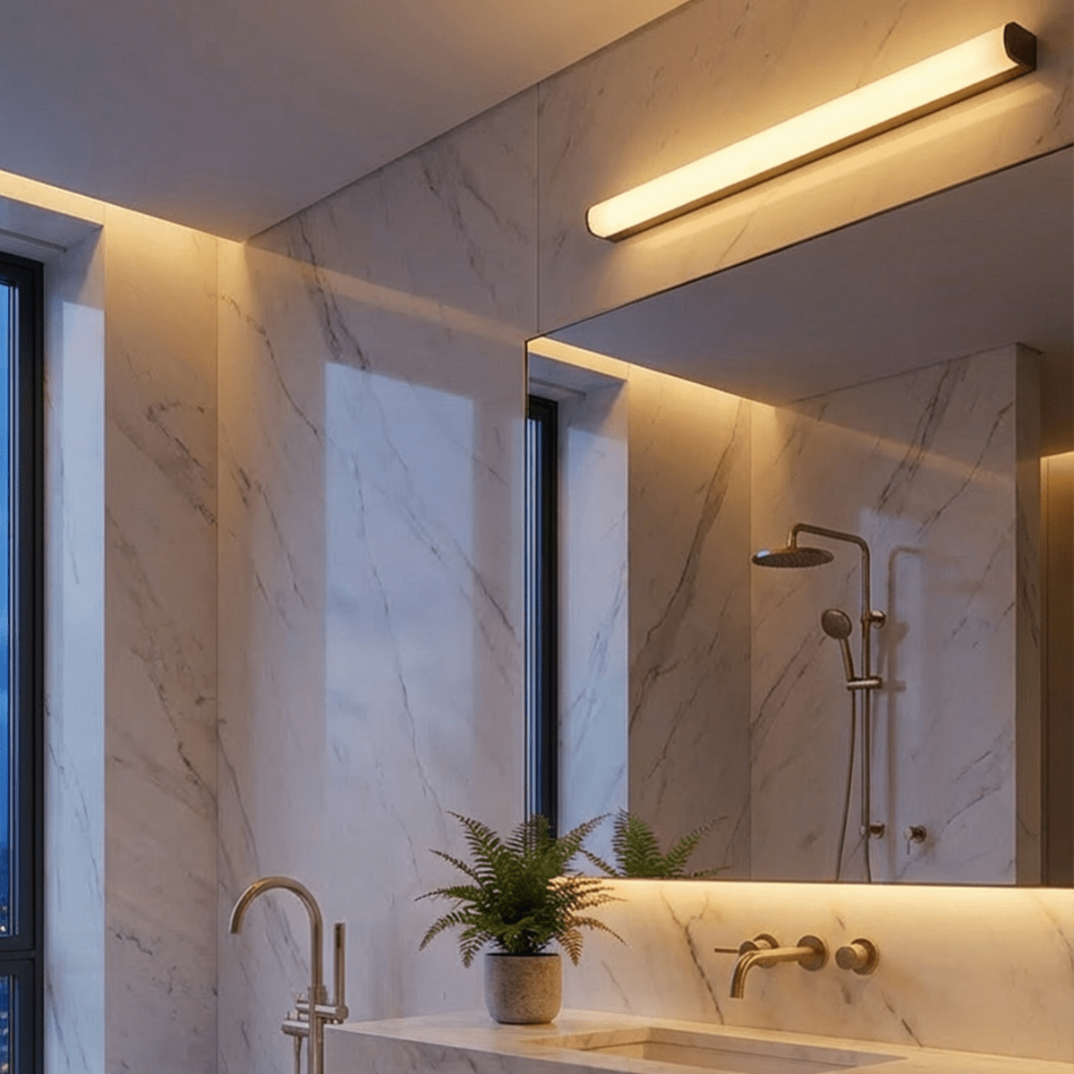 LumiEdge Vanity Wall Light For Modern Bathrooms With Diffuser