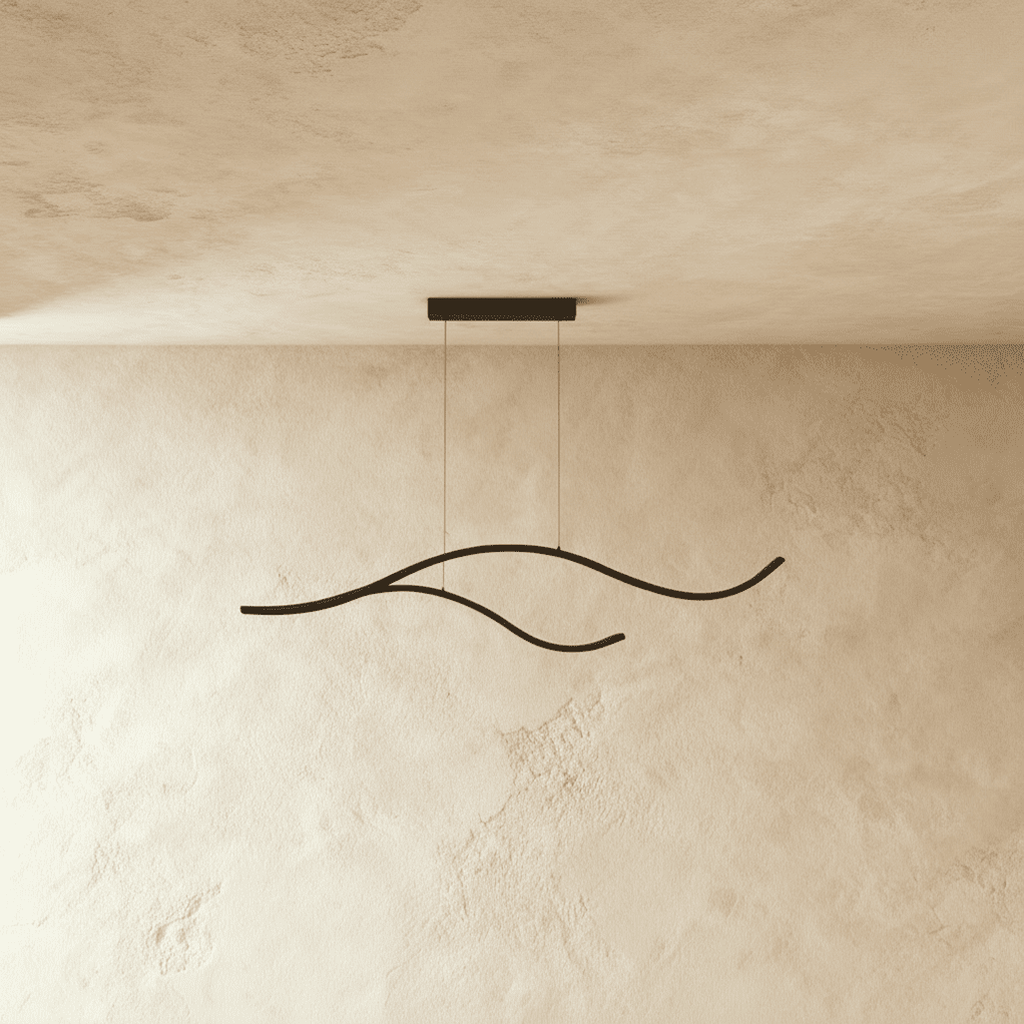 Sculpted Wave Chandelier In Aluminum And Silicone For Modern Interiors