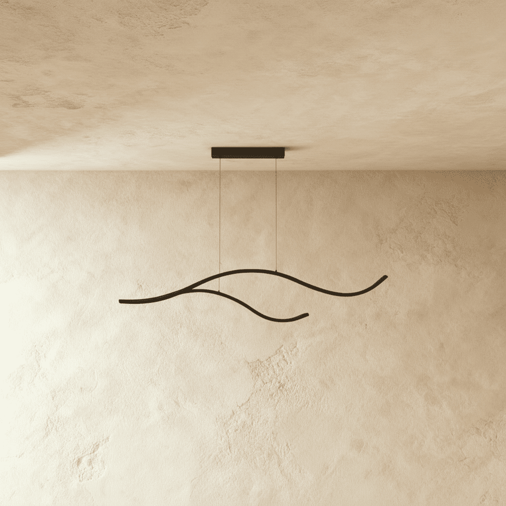 Sculpted Wave Chandelier In Aluminum And Silicone For Modern Interiors