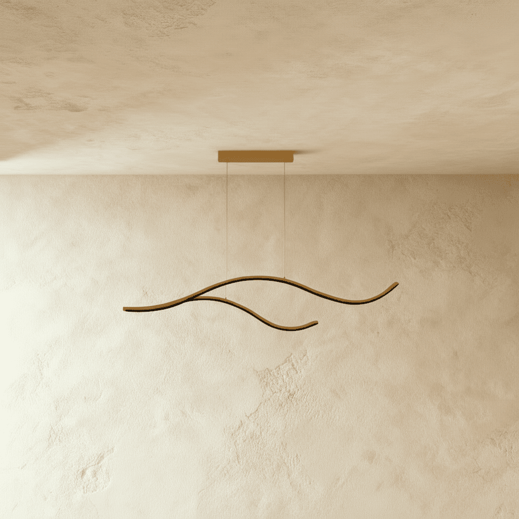 Sculpted Wave Chandelier In Aluminum And Silicone For Modern Interiors