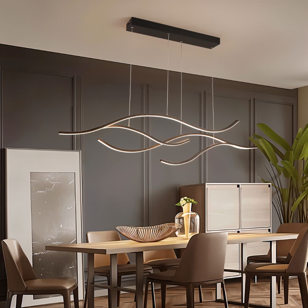 Sculpted Wave Chandelier In Aluminum And Silicone For Modern Interiors